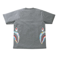 BAPE New Multi Camo Side Shark Relaxed Tee Grey