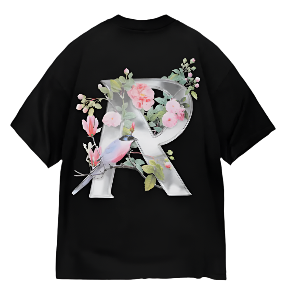 Represent Floral T-Shirt Black