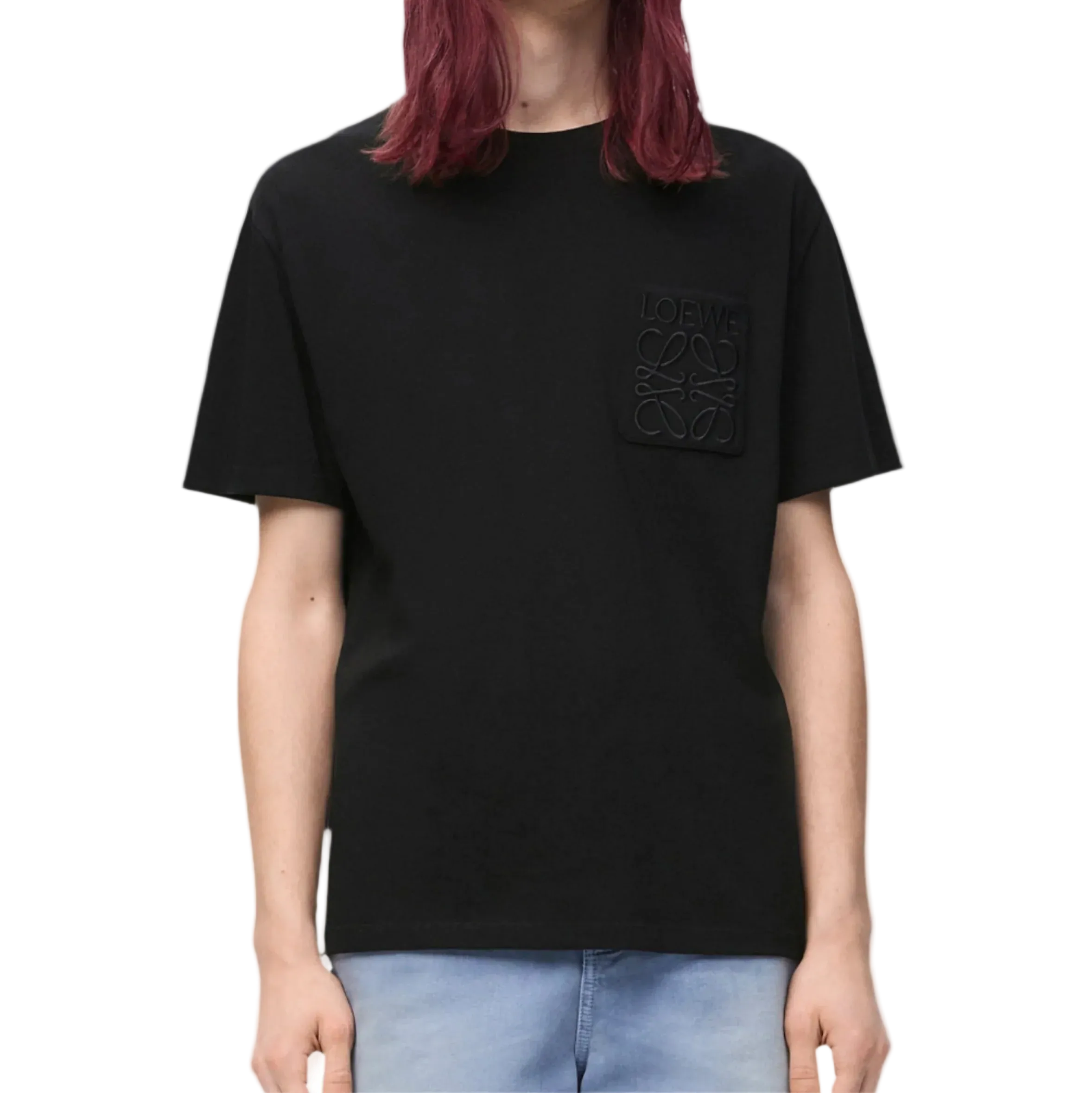 Loewe Anagram Black T-Shirt with Pocket