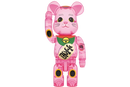 Bearbrick Maneki Neko Pink Transparent 400%