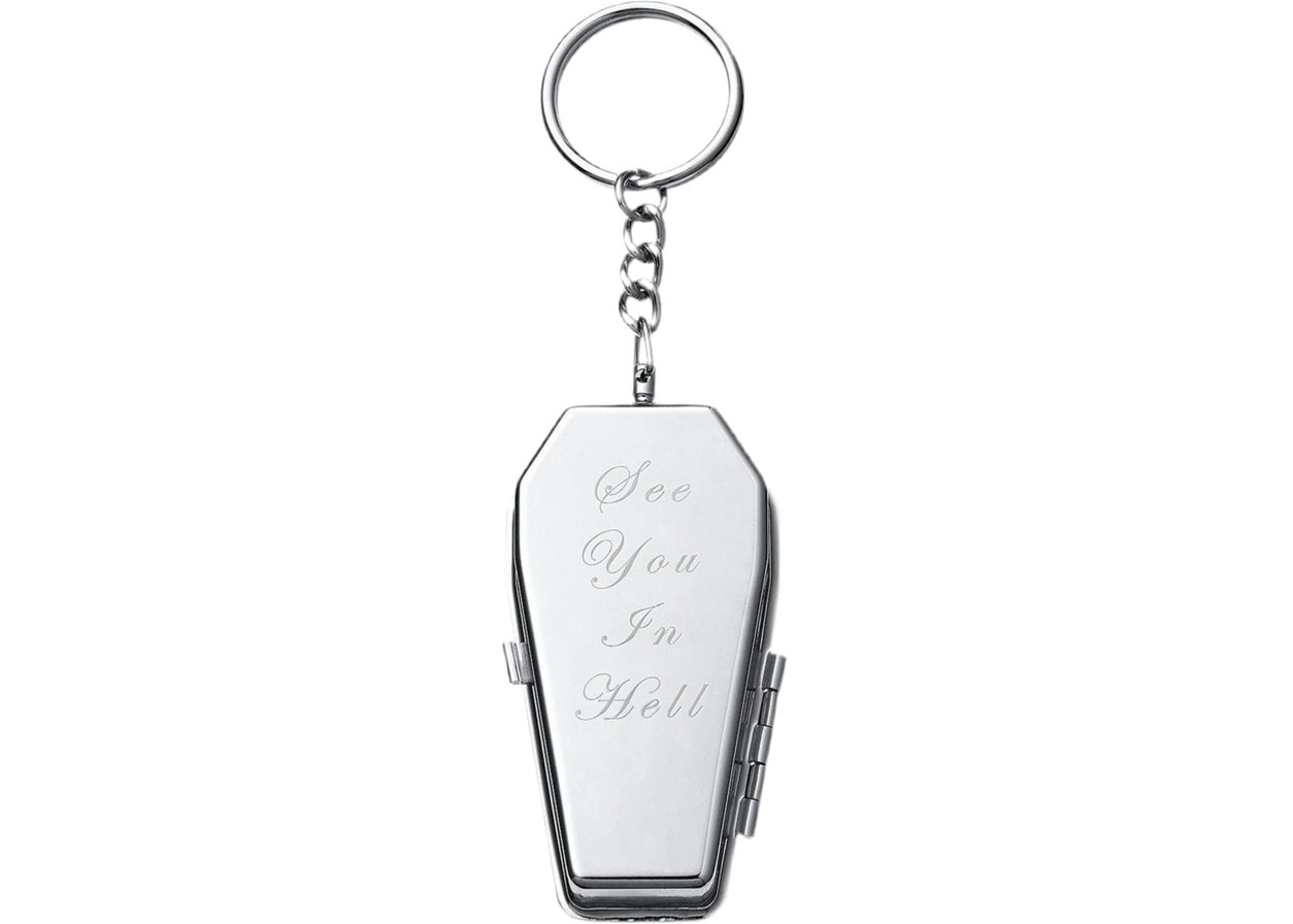 Supreme Coffin Keychain Silver