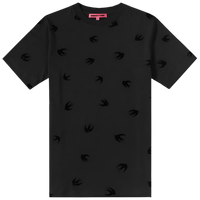 McQ Alexander McQueen Flocked Swallow Darkest Black T-Shirt Black