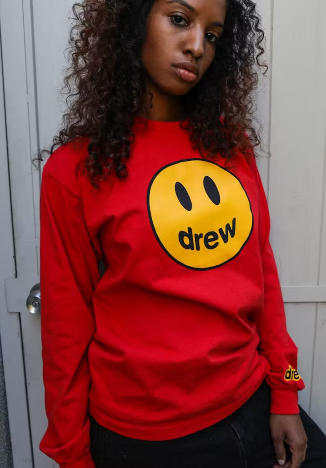 Drew House Mascot LS Tee Red
