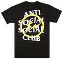 Anti Social Social Club x Fragment Yellow Bolt Tee Black