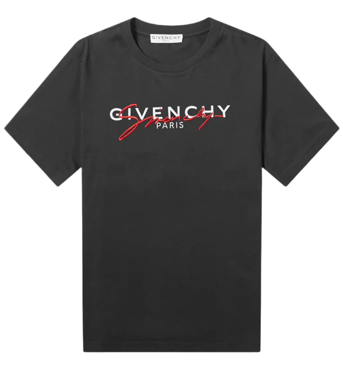 Givenchy Red Embroidery T-Shirt Black Regular Fit