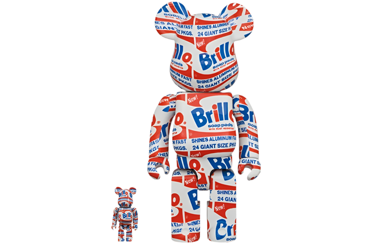 Bearbrick ANDY WARHOL "Brillo" 100% & 400% Set