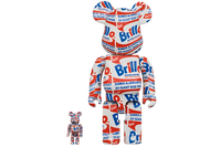Bearbrick ANDY WARHOL "Brillo" 100% & 400% Set