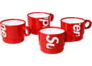 Supreme Stacking Cups (Set of 4) Red