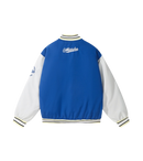 Matcha Story Baseball Jacket Blue White