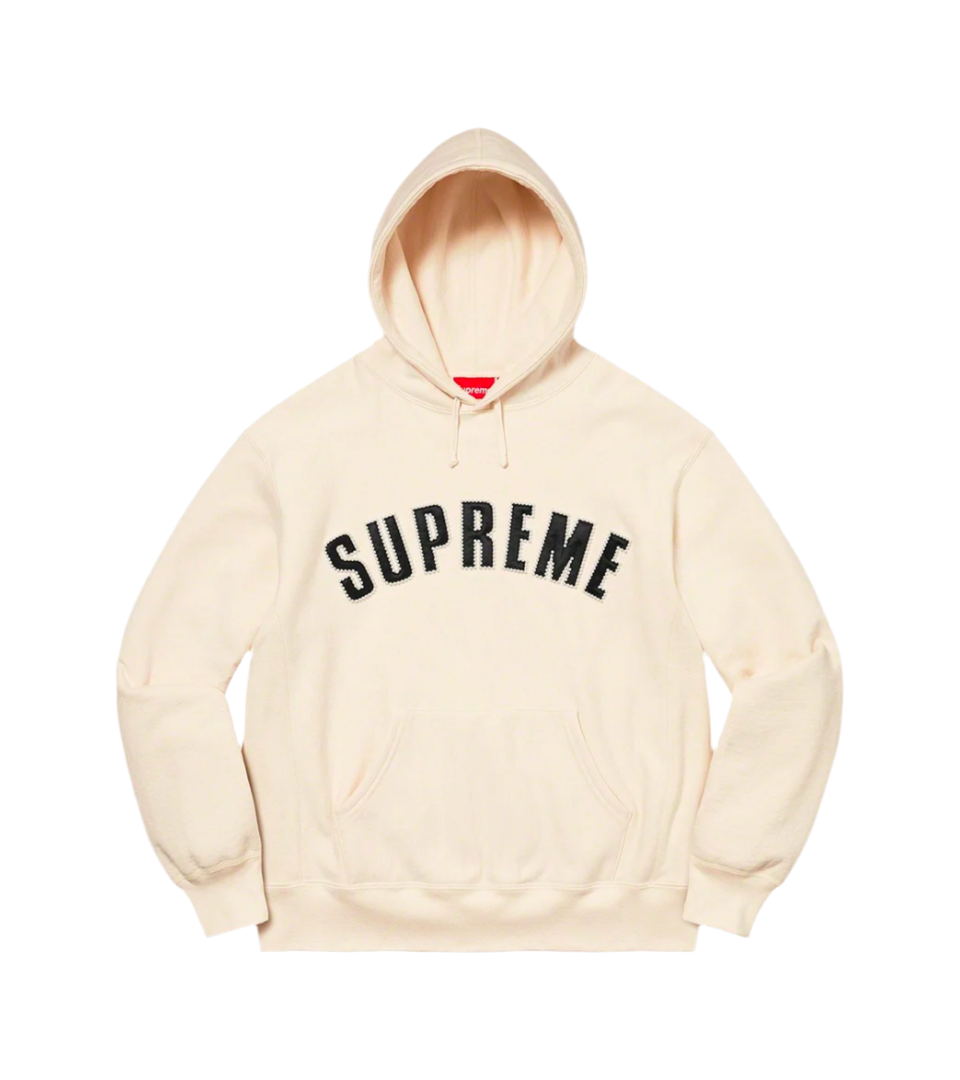 Supreme Pearl Logo Hoodie Sweatshirt Natural
