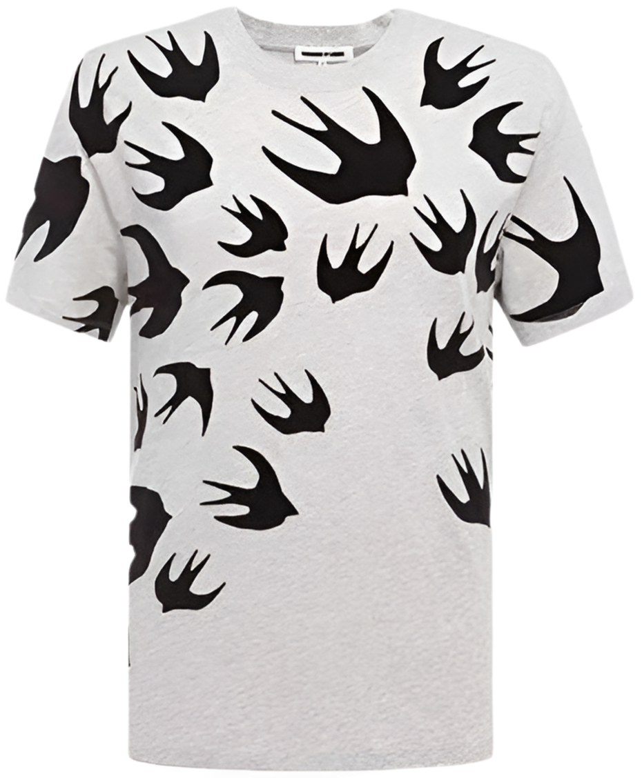 McQ Alexander McQueen Swallow Degradé T-Shirt Grey