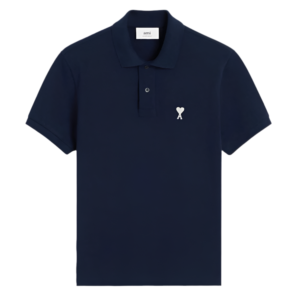 Ami Paris Classic Ami De Coeur Polo Shirt 'Night Blue'