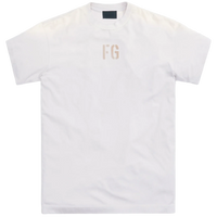 Fear of God FG Logo T-Shirt Concrete White