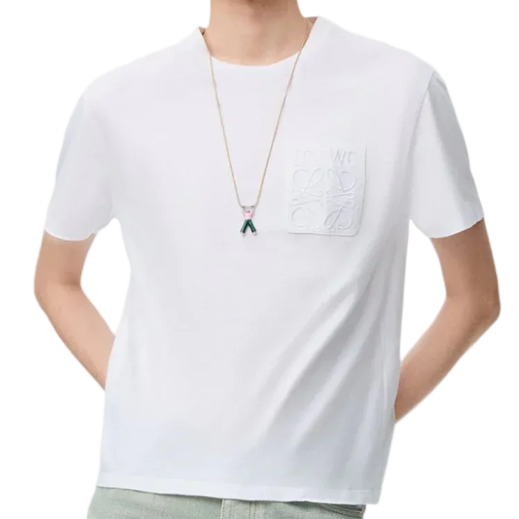 Loewe Anagram White T-Shirt with Pocket