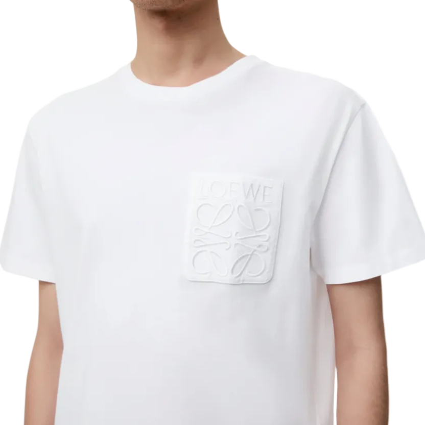 Loewe Anagram White T-Shirt with Pocket