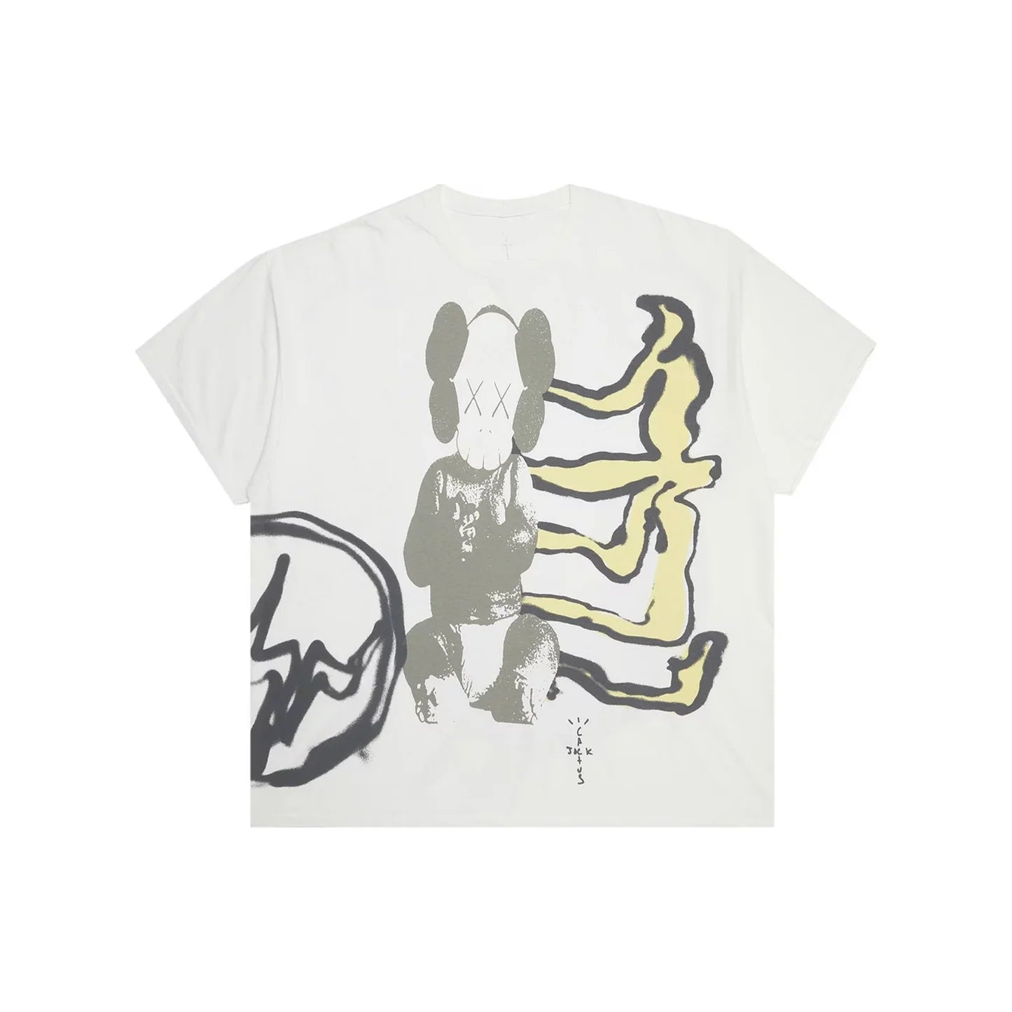 Travis Scott Cactus Jack x Kaws x Fragment Tee Aged Yellow