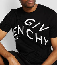 Givenchy Refracted Embroidered Logo T-Shirt Black Oversized Fit