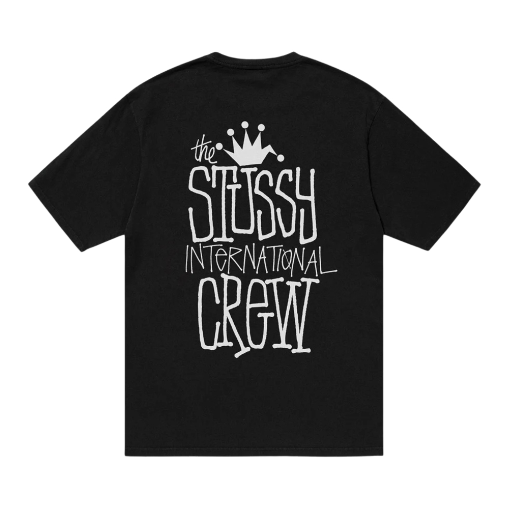 Stüssy Crown International Pigment Dyed Tee Black (SS24)