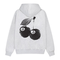 Stüssy Cherries Hoodie Ash Heather