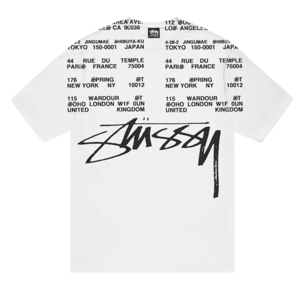 Stüssy Locations Pigment Dyed Tee ‘White’ (SS24)