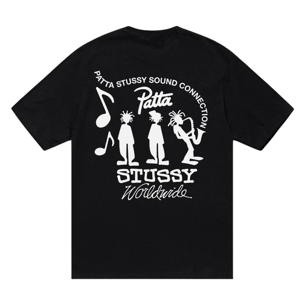 Stüssy x Patta Sound Connection Tee Black (SS24)