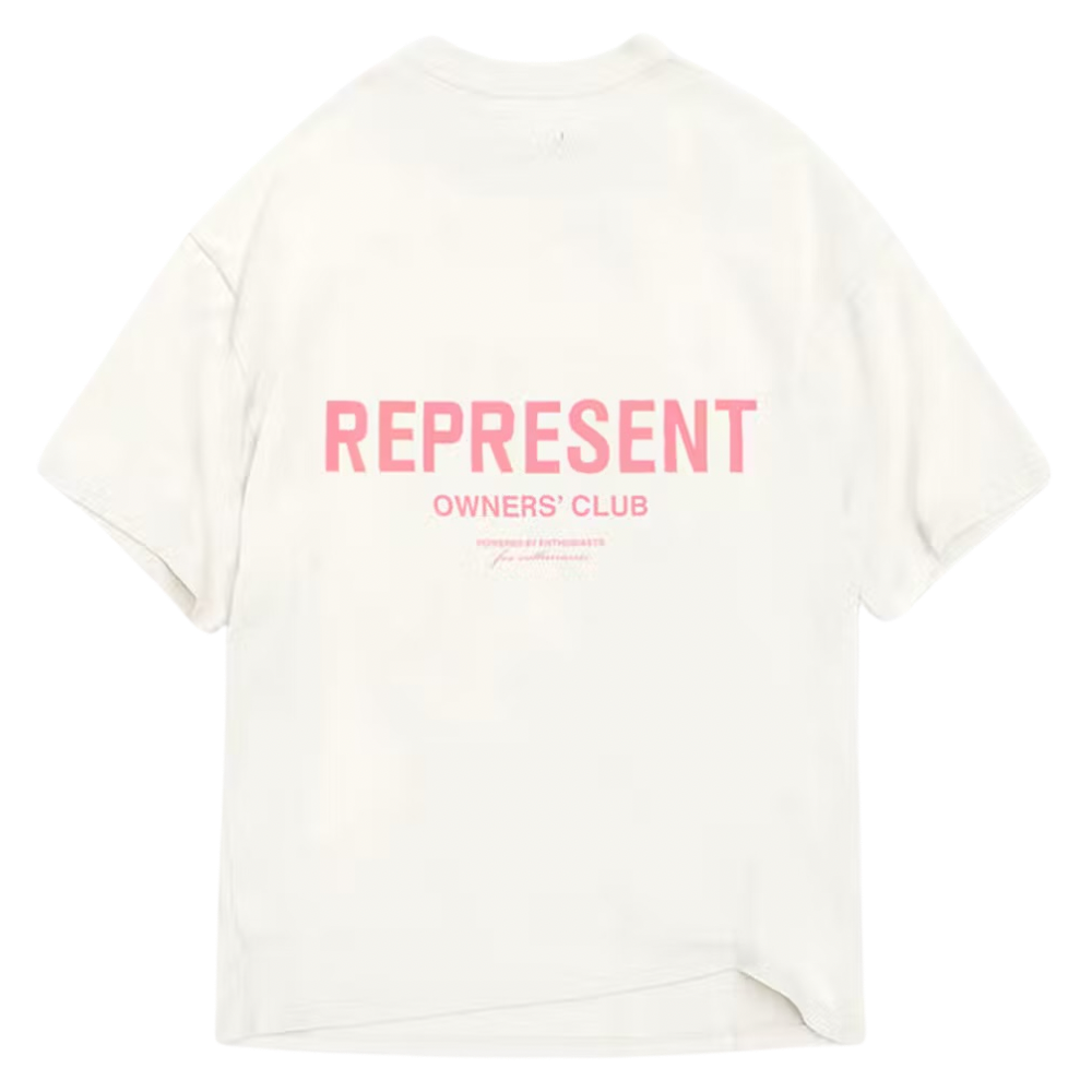 Represent Owners Club T-Shirt Flat White Bubblegum