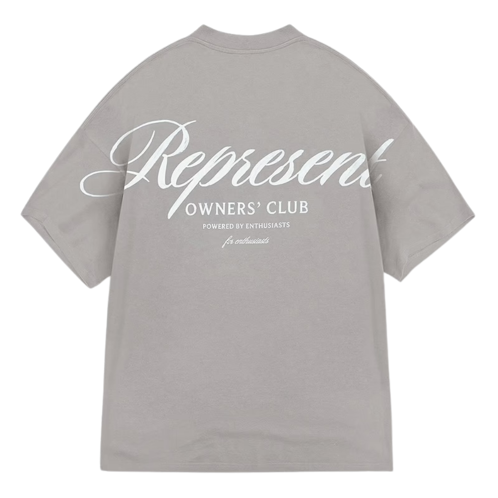 Represent Owners Club Script T-Shirt Slate