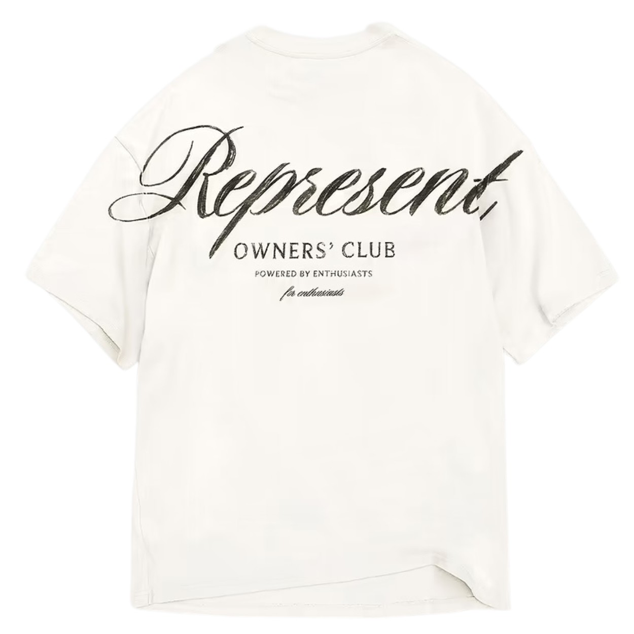 Represent Owners Club Script T-Shirt Flat White