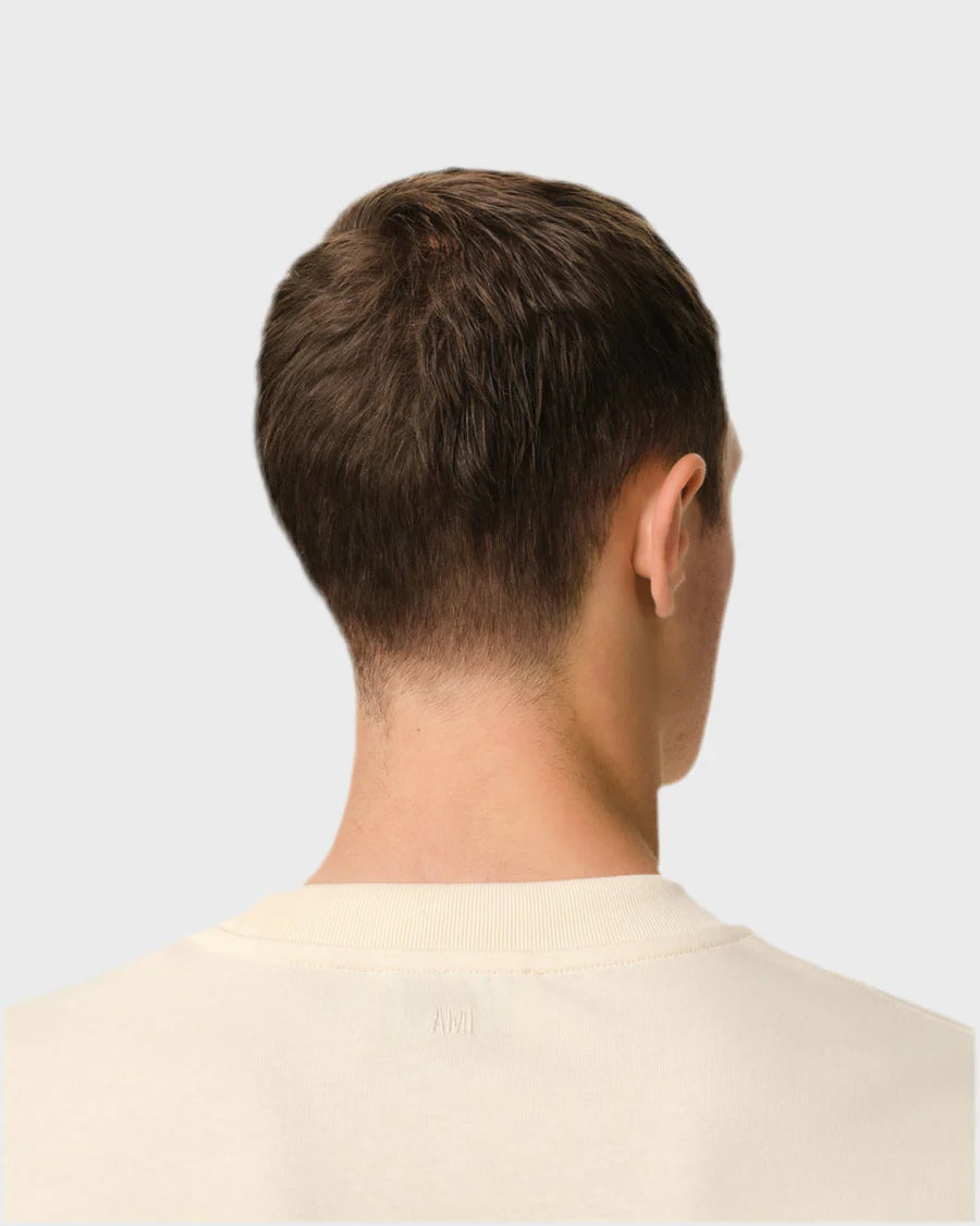 Ami Paris Ami De Coeur Patch T-Shirt Beige
