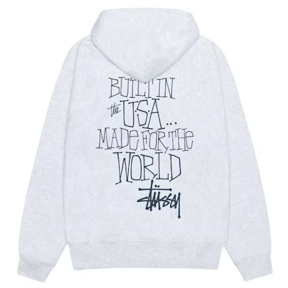 Stussy Built in USA Hoodie ‘Ash Grey’ (FW24)