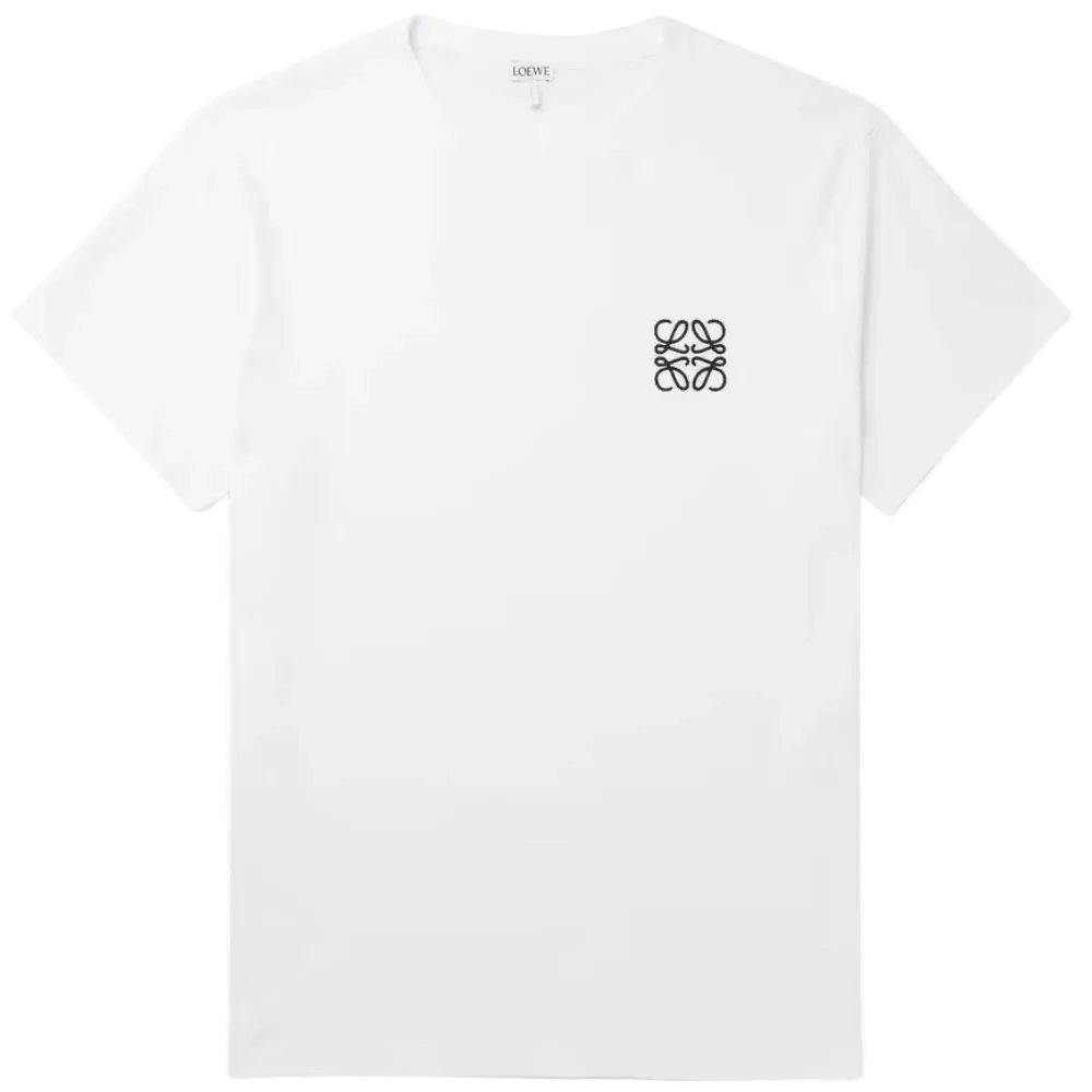 Loewe Logo Embroidered T-Shirt White